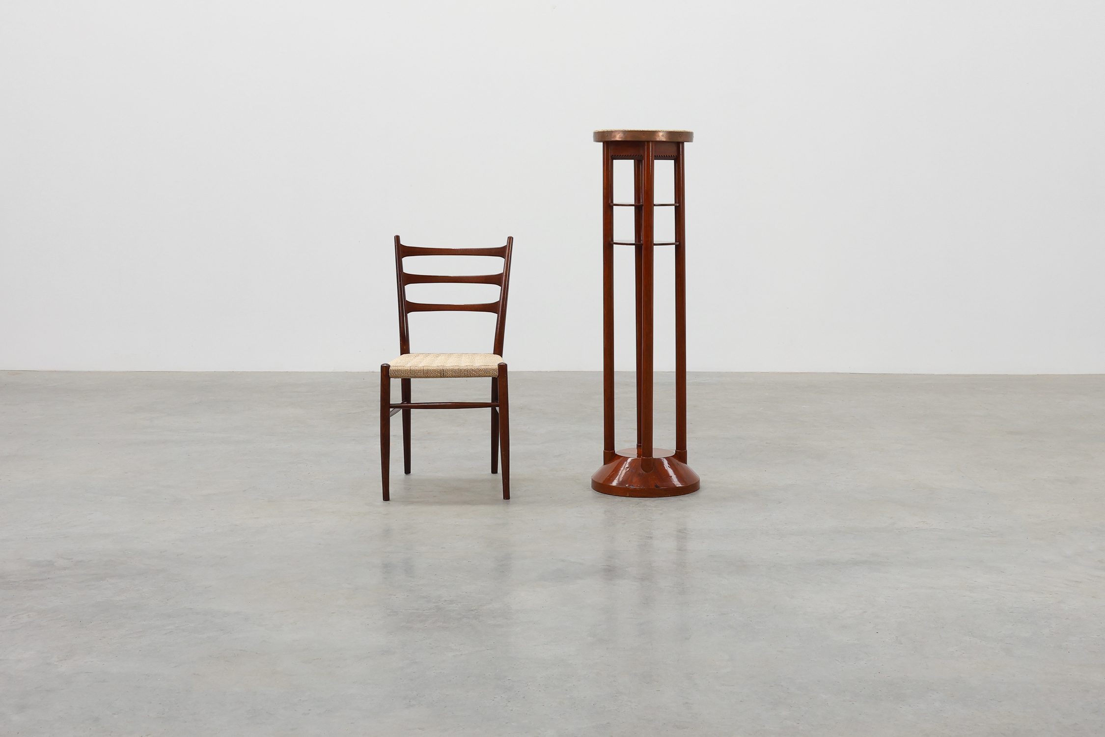 Vienna secession pedestal in wood and copper, Austia ca. 1910thumbnail